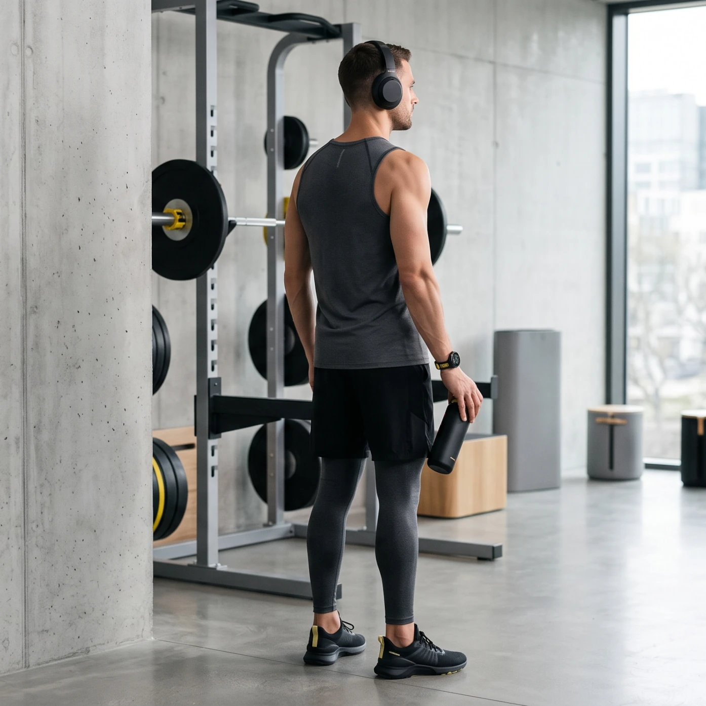 Wellness essentials in a bright modern setting